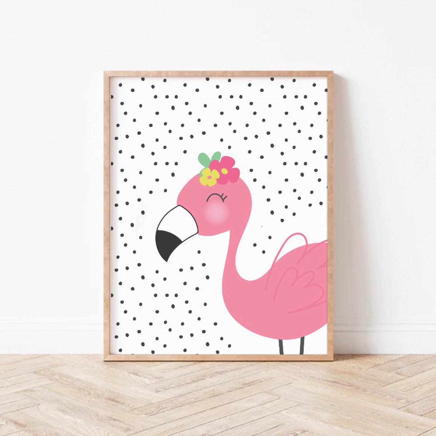 Ilustración Flamenco puntos, decoración 211