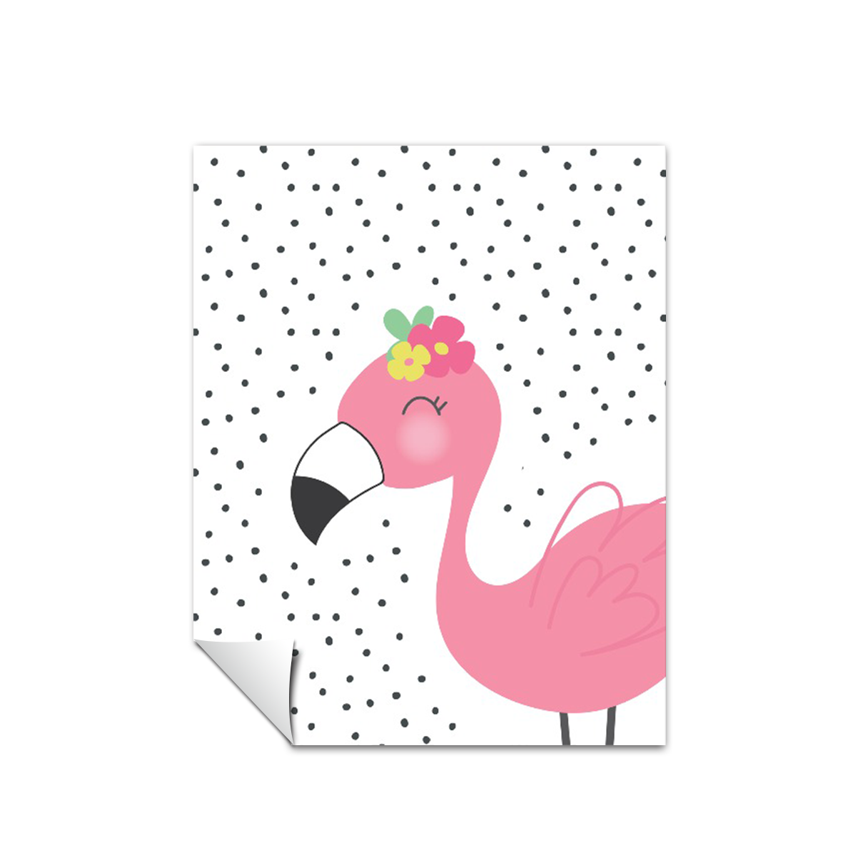 Ilustración Flamenco puntos, decoración 211