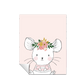 Ilustración Animales Ratón Flores, decoración 225