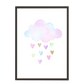 Acuarela nube corazones, Colores decoración 230
