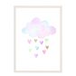 Acuarela nube corazones, Colores decoración 230