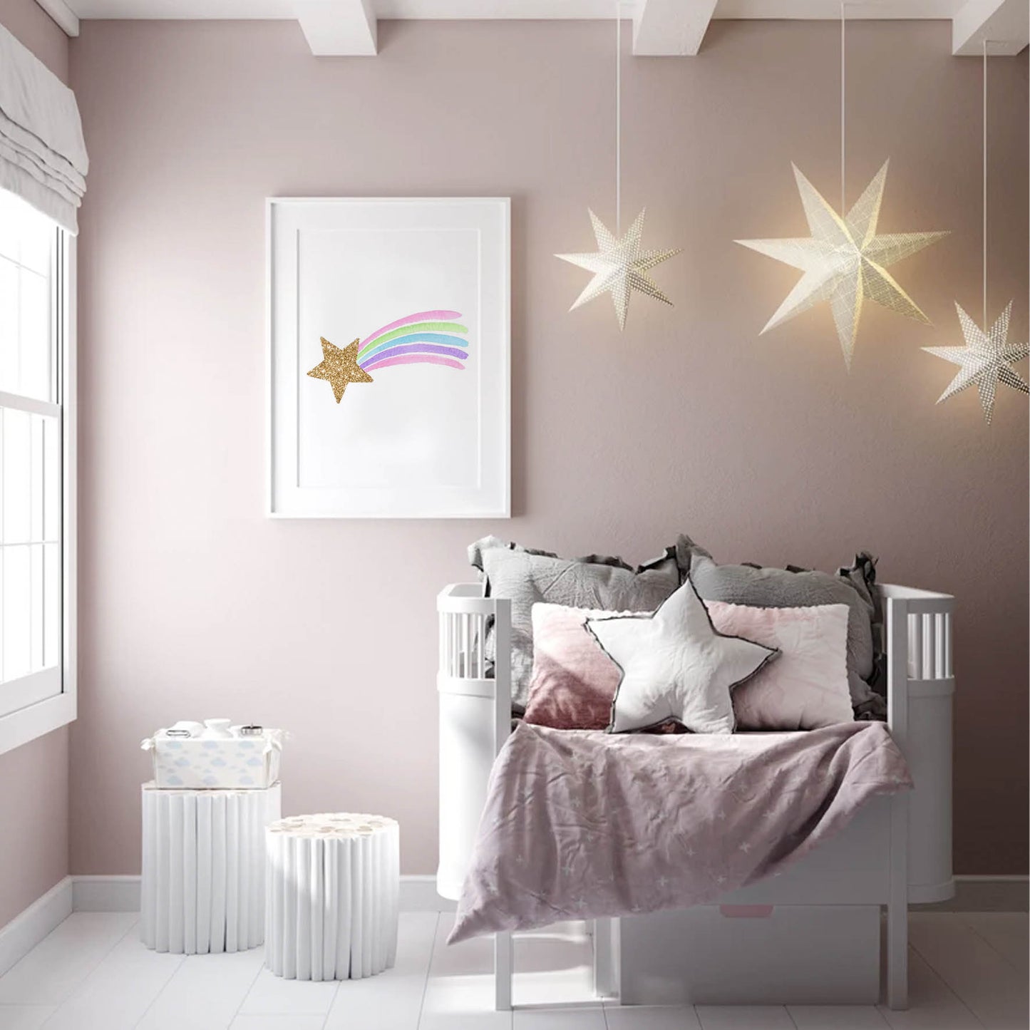 Acuarela Estrella fugas, Colores decoración 232