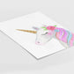 Acuarela Unicornio Flores, Colores decoración 234