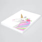 Acuarela Unicornio Flores, Colores decoración 234