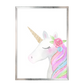 Acuarela Unicornio Flores, Colores decoración 234