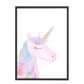 Acuarela Unicornio rosa Flores, Colores decoración 235