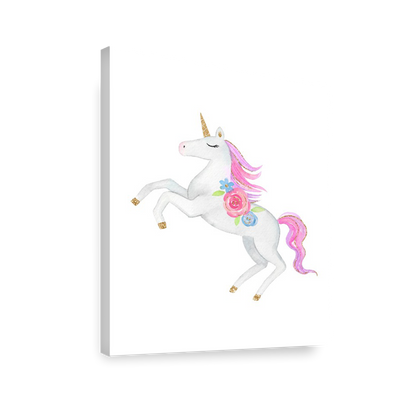 Acuarela Unicornio Flores, Colores decoración 236