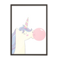 Copia de Ilustración Unicornio goma de mascar, decoración 237