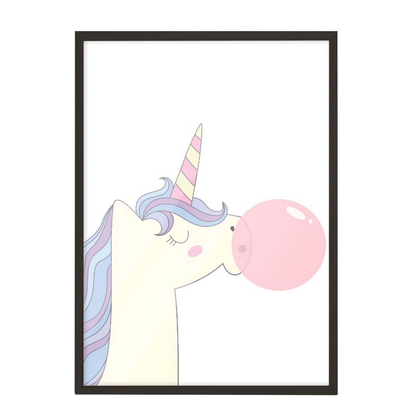 Copia de Ilustración Unicornio goma de mascar, decoración 237