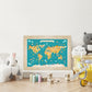 Cuadro mapa de animales en el mundo Decoración Cuarto Niños/niñas