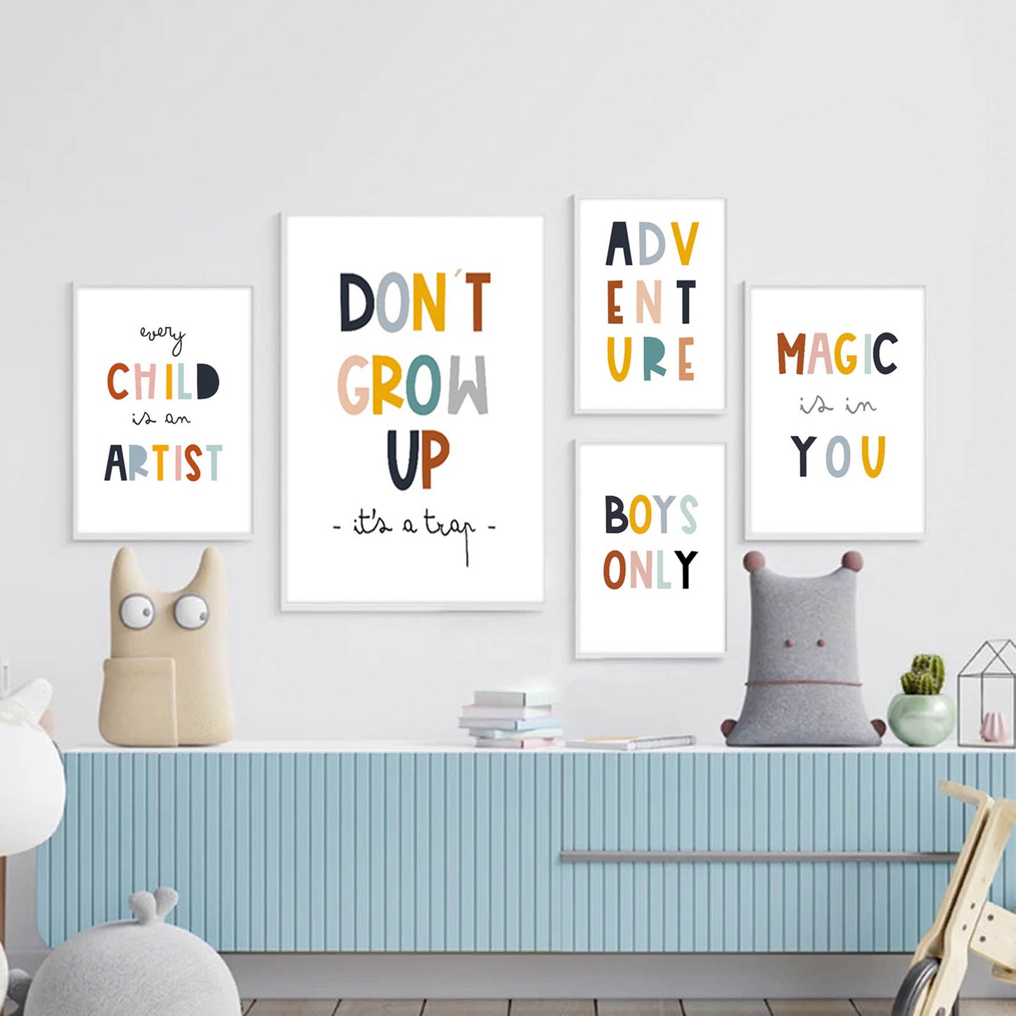 Ilustración frases colores , decoración 304