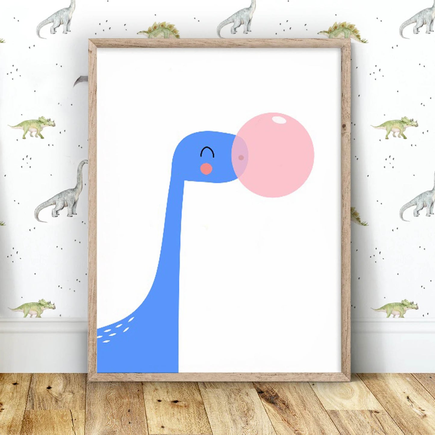 Ilustración dinosaurio bubble gum , decoración 305