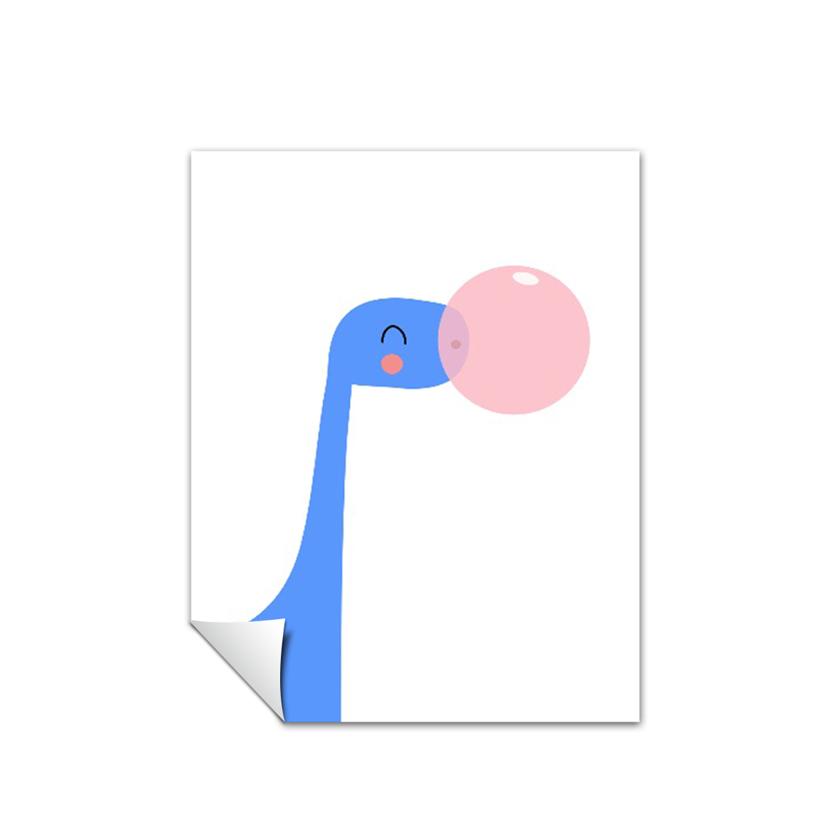 Ilustración dinosaurio bubble gum , decoración 305