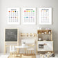 Ilustración matemáticas multiplicaciones colores , decoración 310