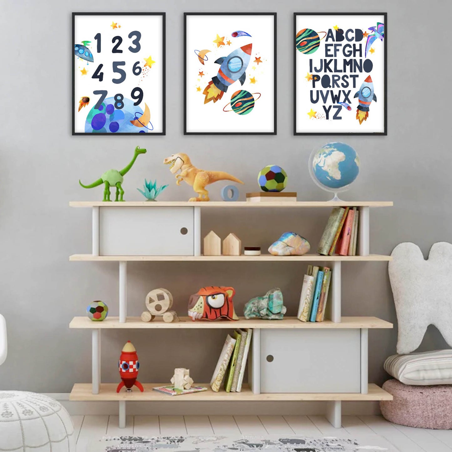 acuarela espacio numeros, decoración 320
