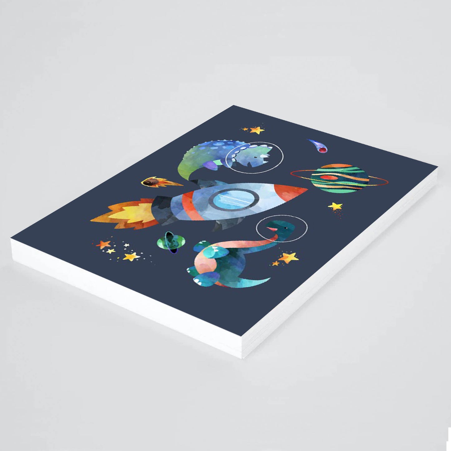 Ilustración dinosaurios espaciales, decoración 315