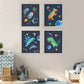 Ilustración dinosaurios espaciales, decoración 316