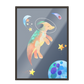 Ilustración dinosaurios espaciales, decoración 316