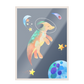 Ilustración dinosaurios espaciales, decoración 316
