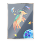 Ilustración dinosaurios espaciales, decoración 316