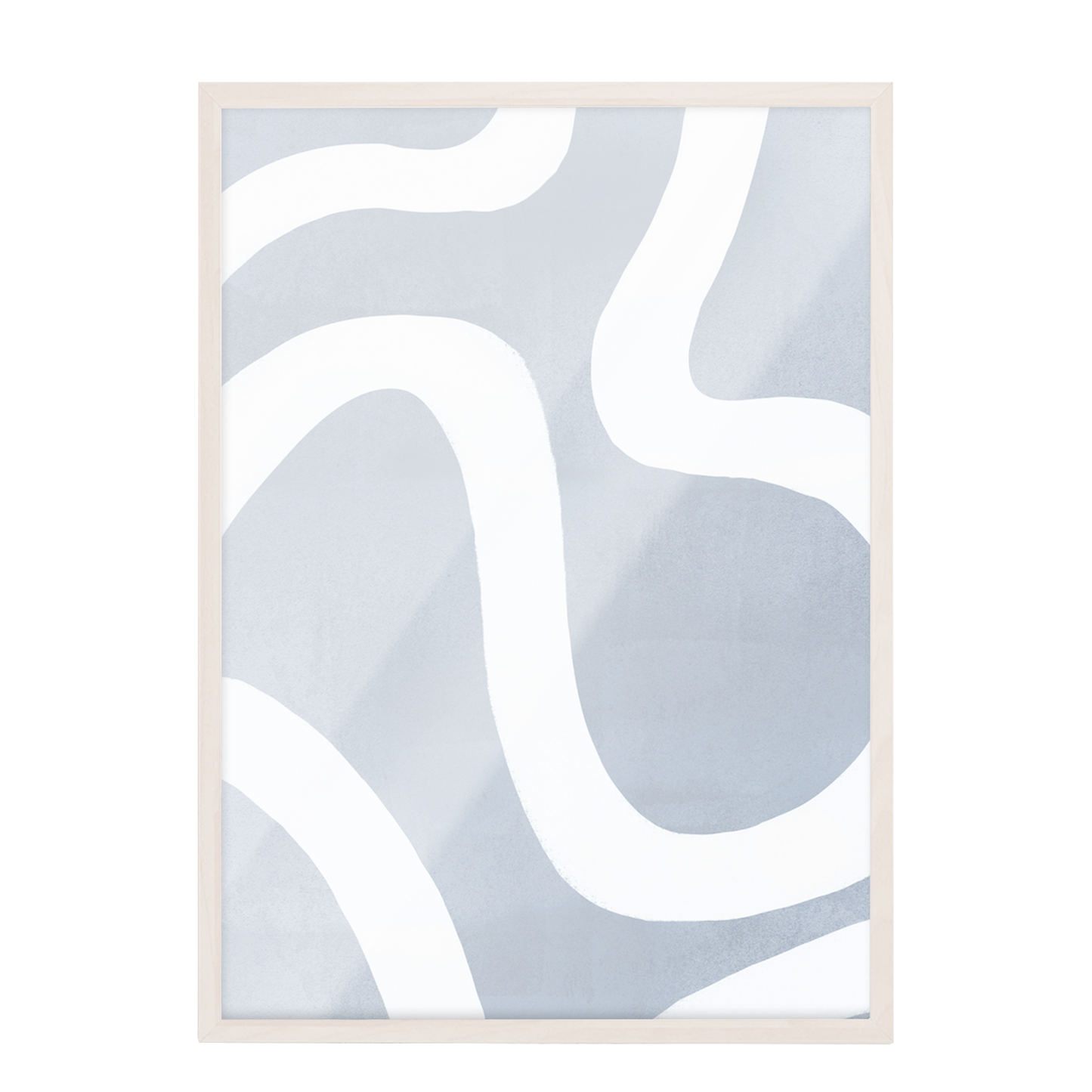 Pintura abstracta lineas azul, Arte marrón beige 31