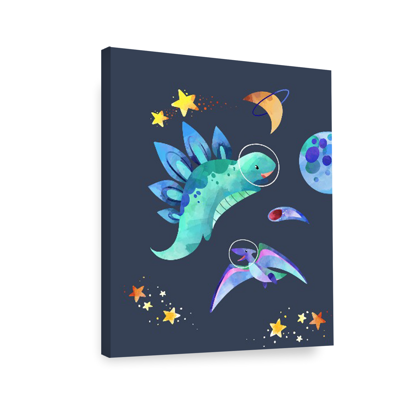 Ilustración dinosaurios espaciales, decoración 322
