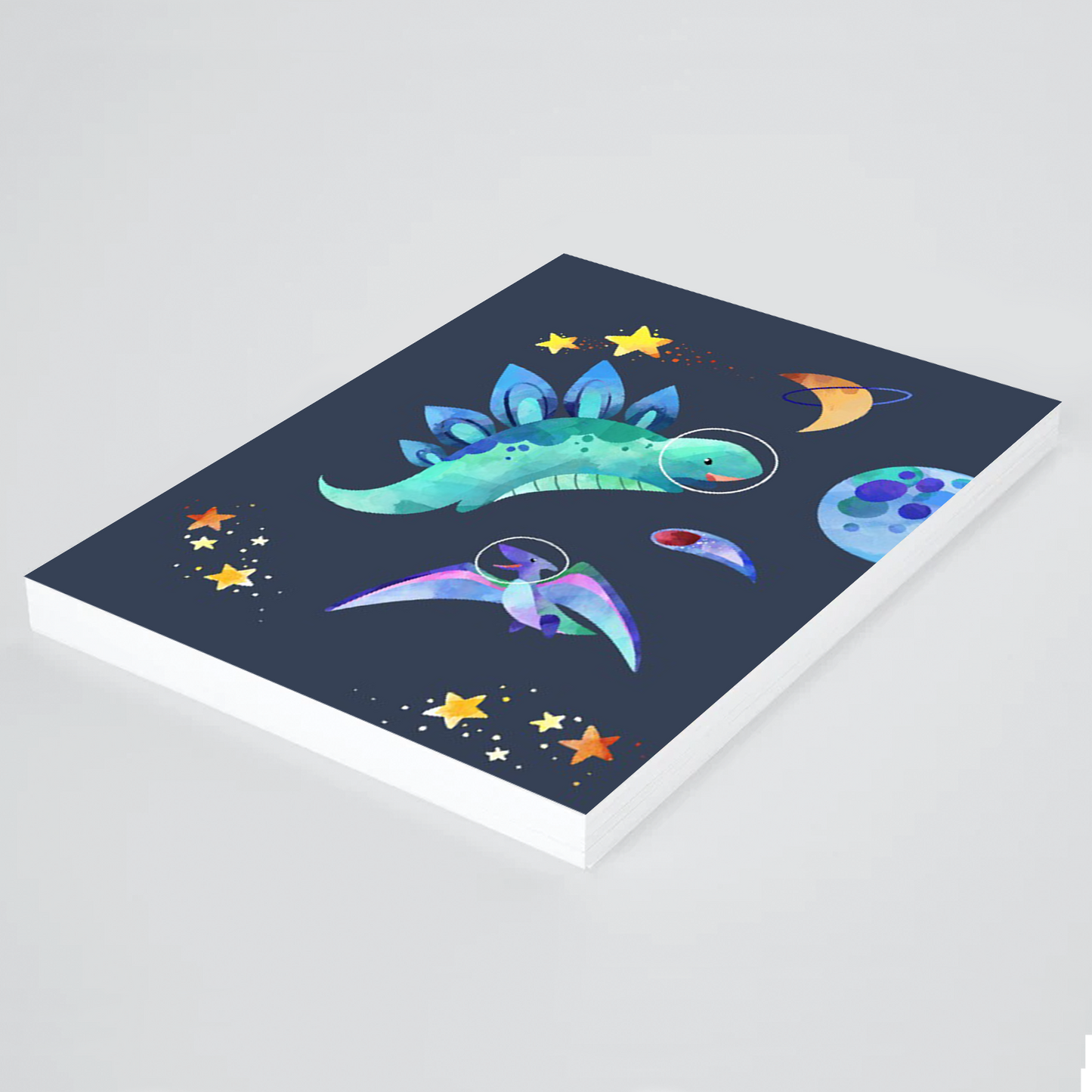 Ilustración dinosaurios espaciales, decoración 322