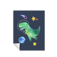 Ilustración dinosaurios espaciales, decoración 324