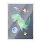 Ilustración dinosaurios espaciales, decoración 324