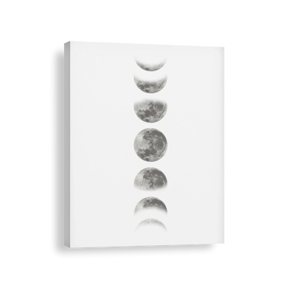 Fases de la luna blanco y negro 325