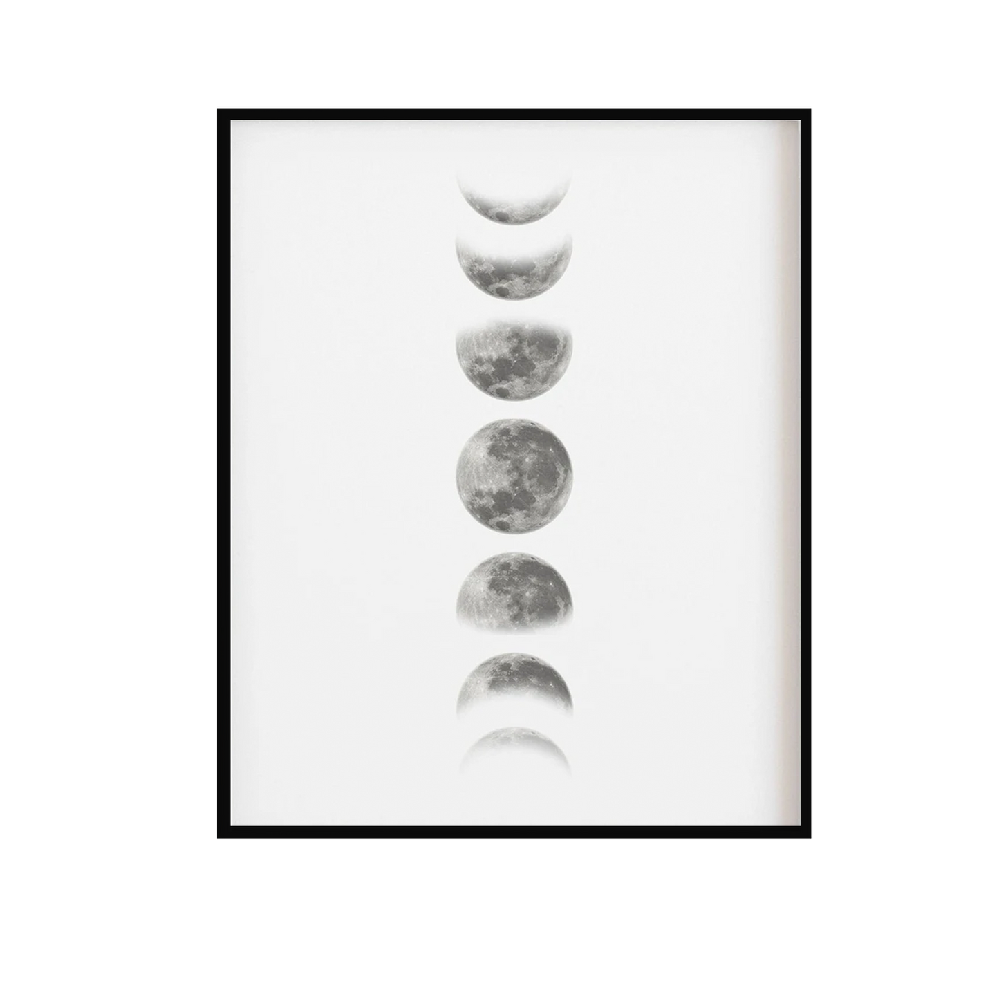 Fases de la luna blanco y negro 325