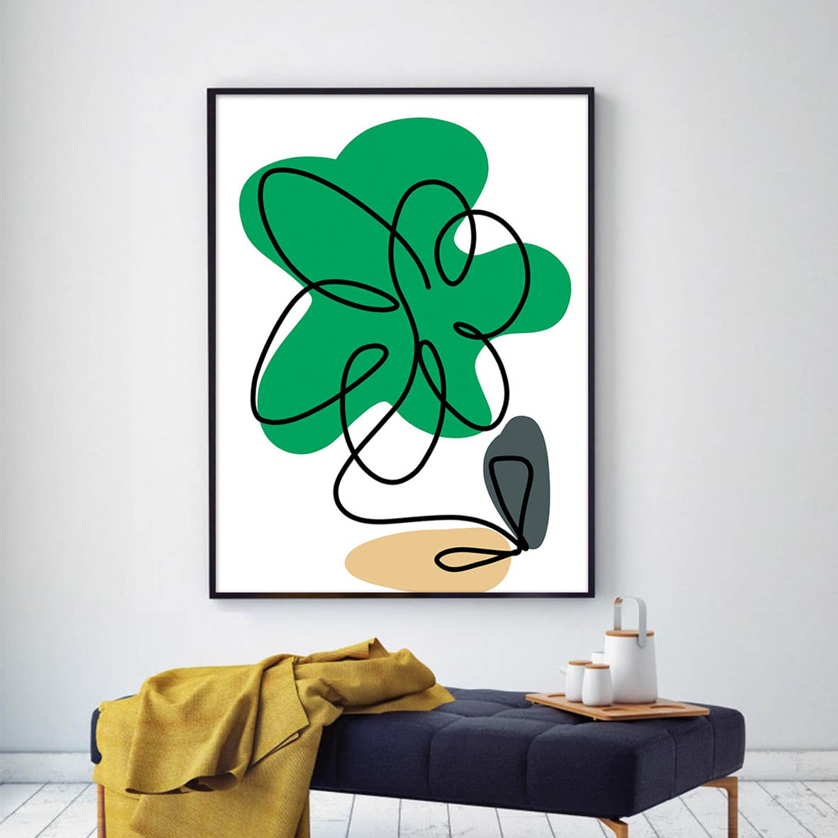 Flores verdes Abstractas 332