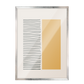 Pintura geométrica lineas negra, beige 374