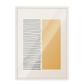 Pintura geométrica lineas negra, beige 374