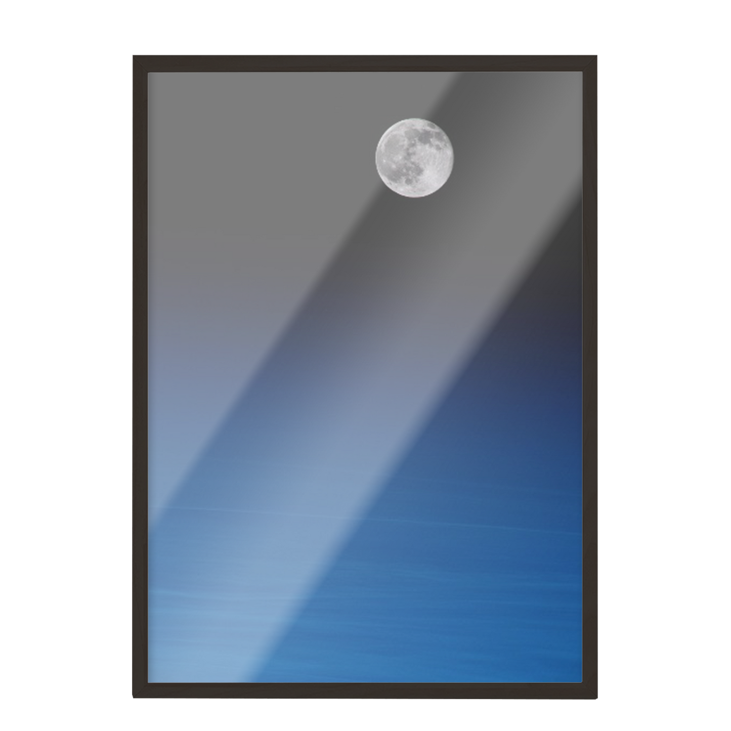 Luna llena en cielo azul 389