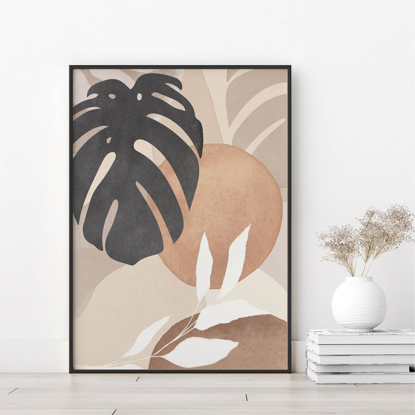 Minimalista abstracta, boho beige 44