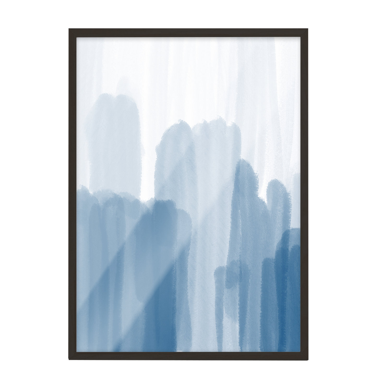 Pintura abstracta acuarela azul 48