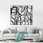Conjunto de grabados modernos en blanco y negro formas abstractas 53