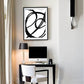 Conjunto de grabados modernos en blanco y negro formas abstractas 50