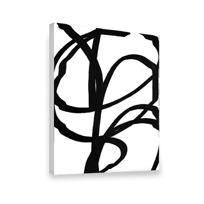 Conjunto de grabados modernos en blanco y negro formas abstractas 51