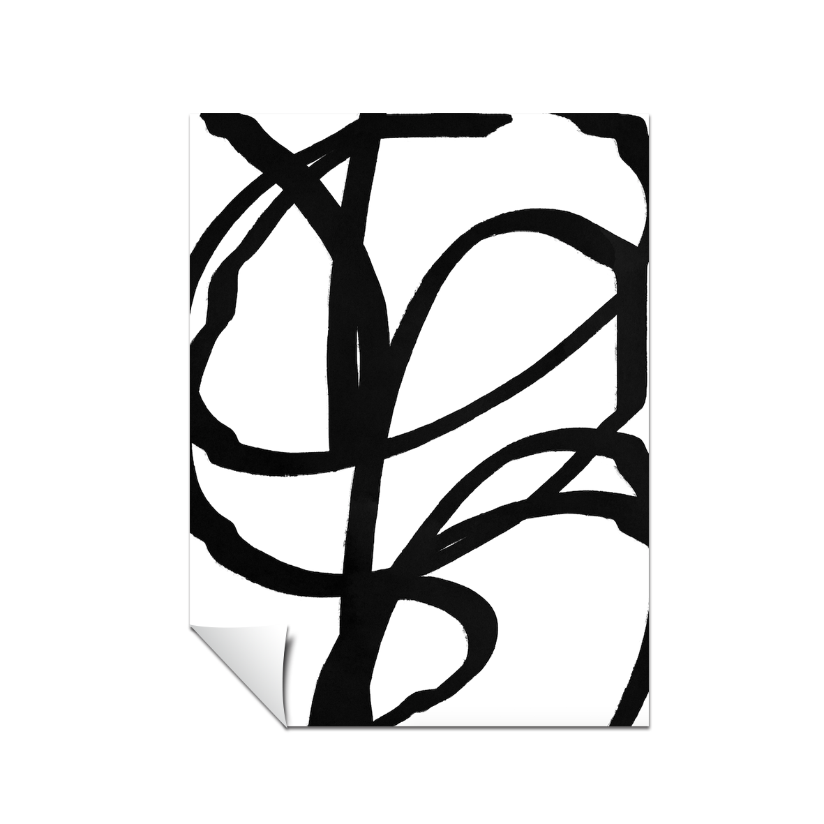 Conjunto de grabados modernos en blanco y negro formas abstractas 51