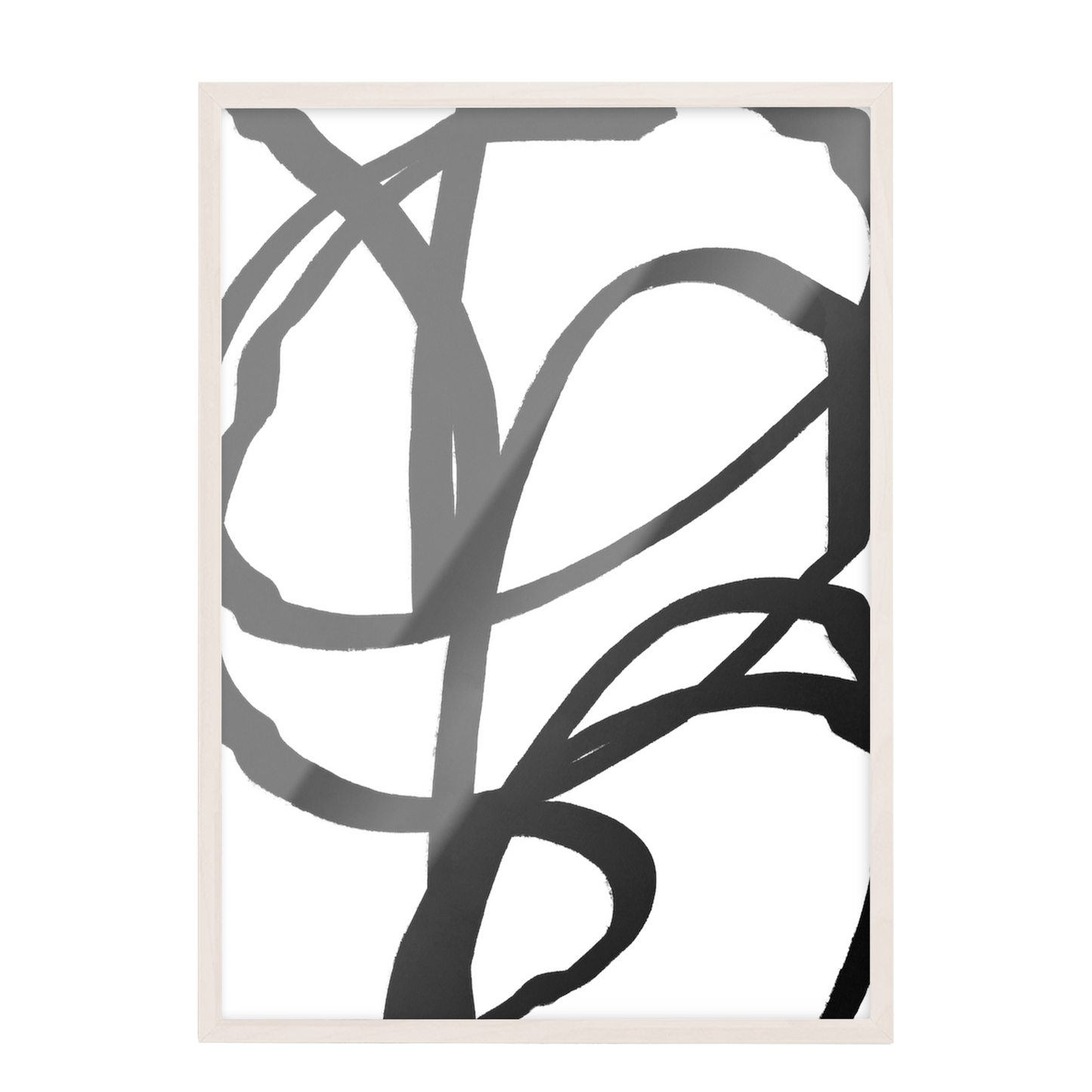 Conjunto de grabados modernos en blanco y negro formas abstractas 51