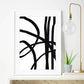 Conjunto de grabados modernos en blanco y negro formas abstractas 52