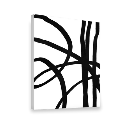 Conjunto de grabados modernos en blanco y negro formas abstractas 52