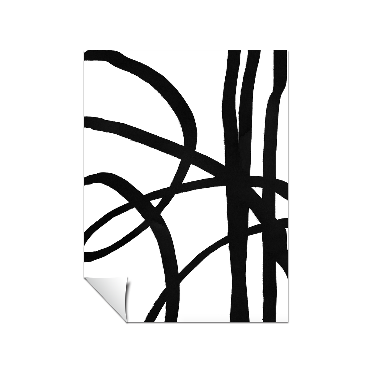 Conjunto de grabados modernos en blanco y negro formas abstractas 52