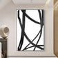 Conjunto de grabados modernos en blanco y negro formas abstractas 53