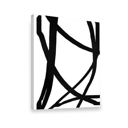 Conjunto de grabados modernos en blanco y negro formas abstractas 53