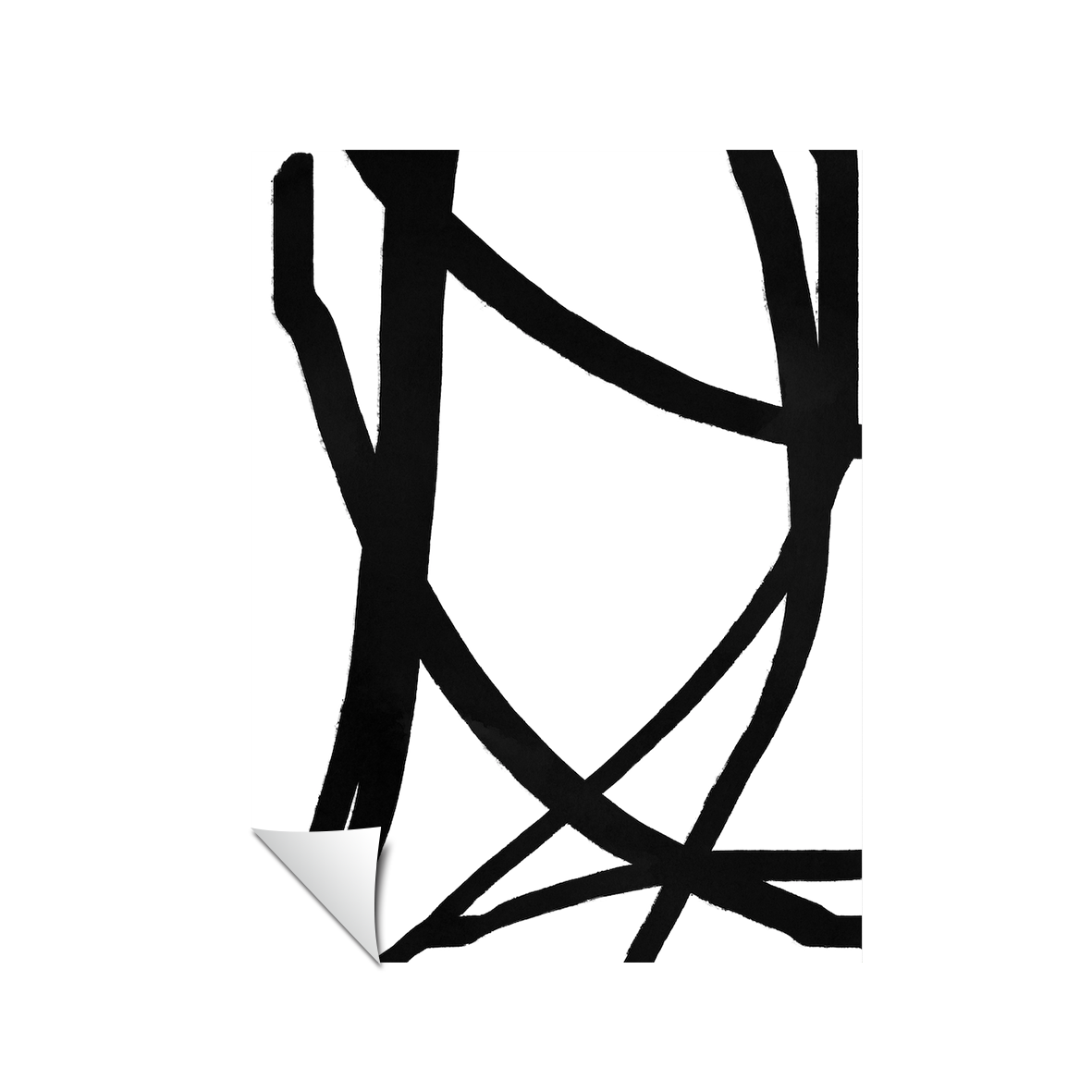 Conjunto de grabados modernos en blanco y negro formas abstractas 53