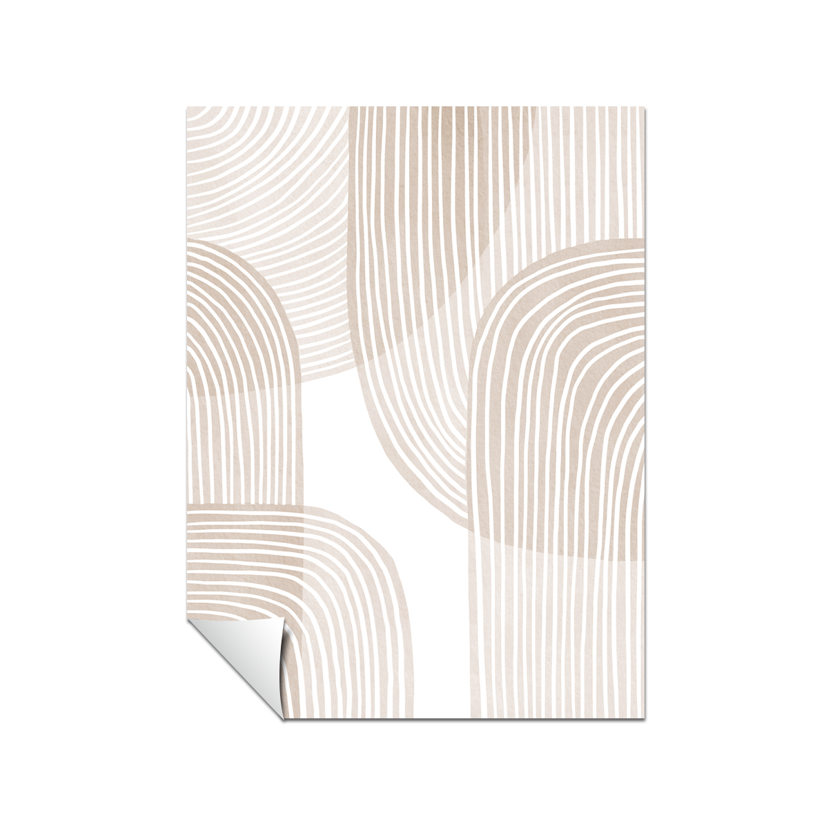 Geométrico beige, Decoración boho de arte abstracto 6