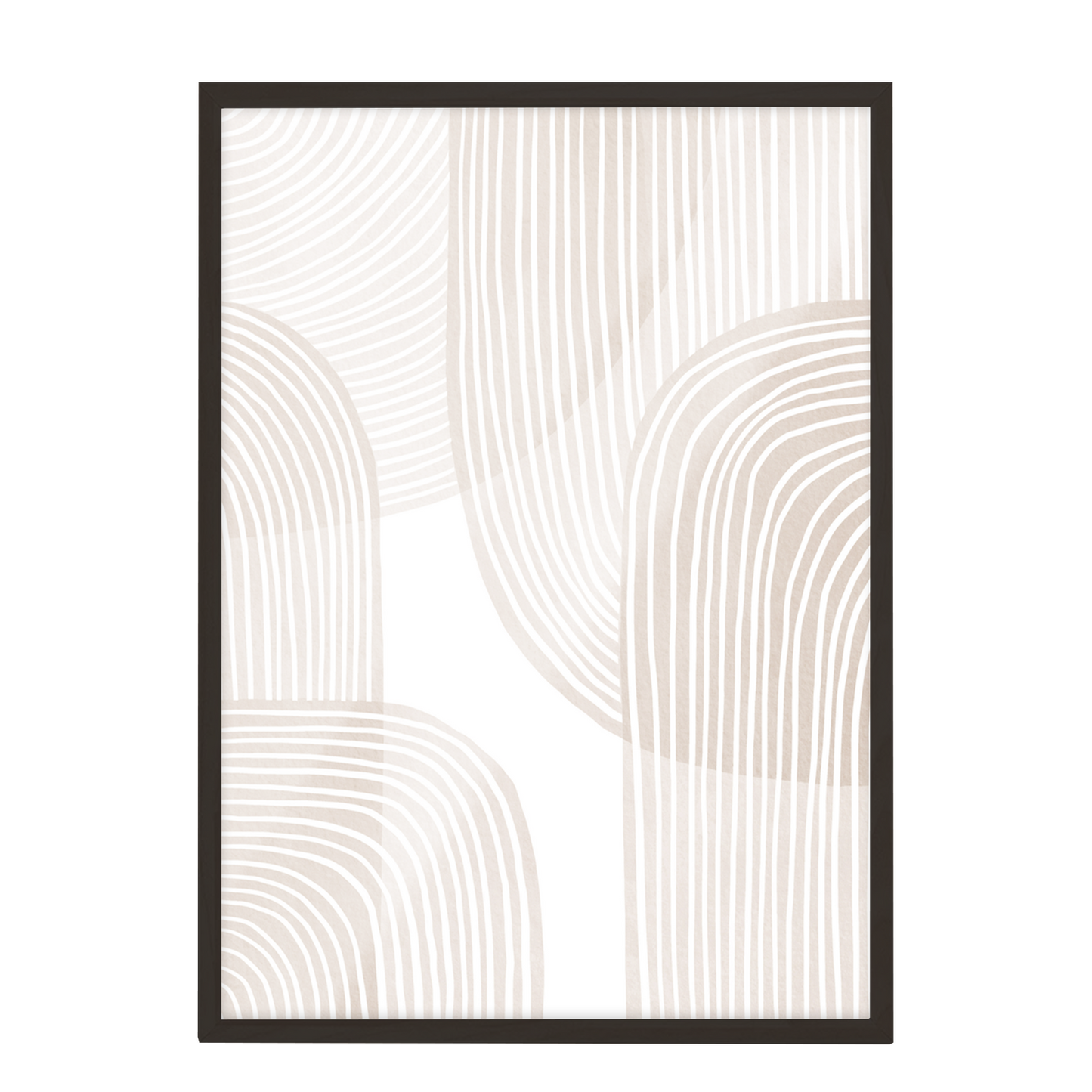 Geométrico beige, Decoración boho de arte abstracto 6